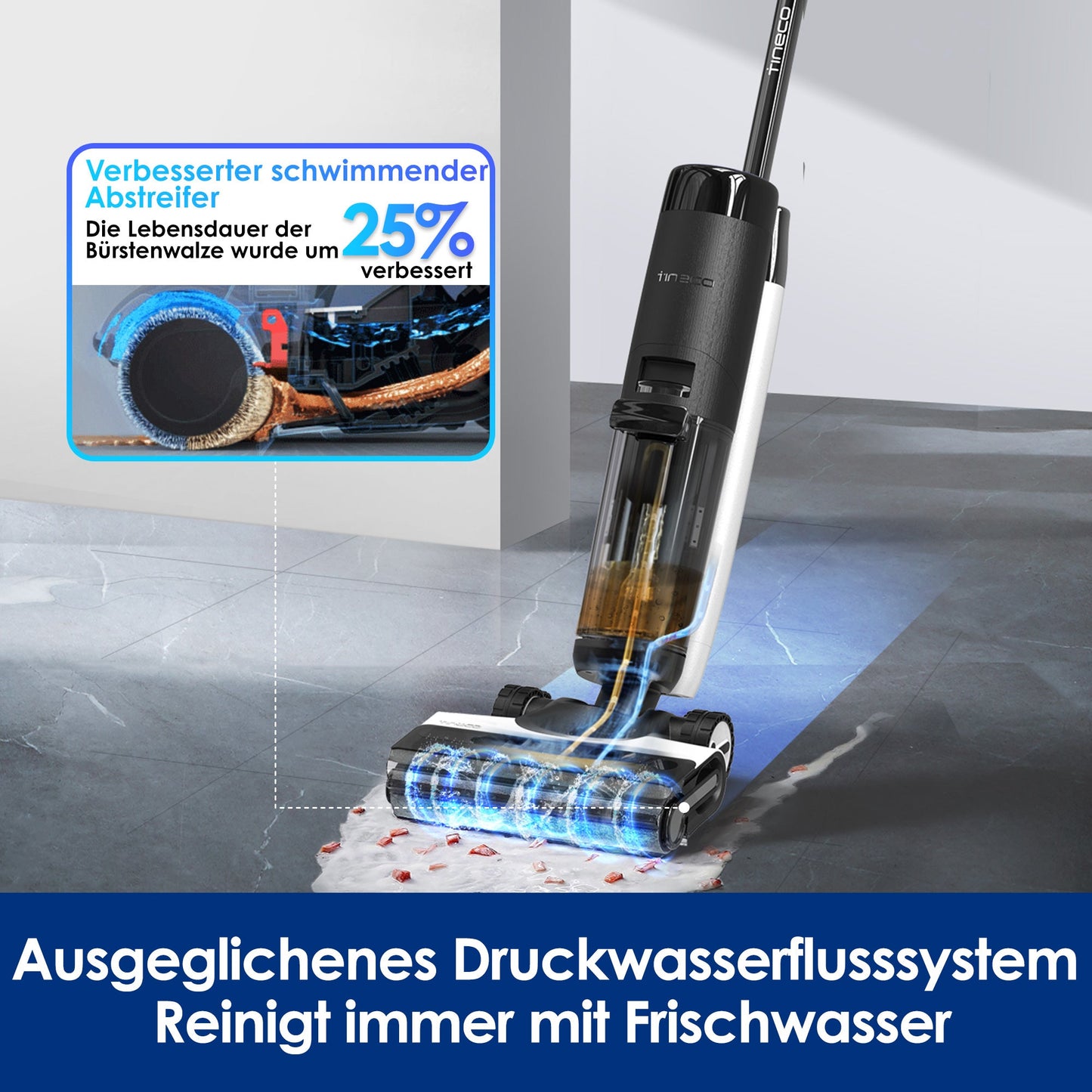 Tineco FLOOR ONE S7 FlashDry inteligentny odkurzacz do pracy na mokro i sucho