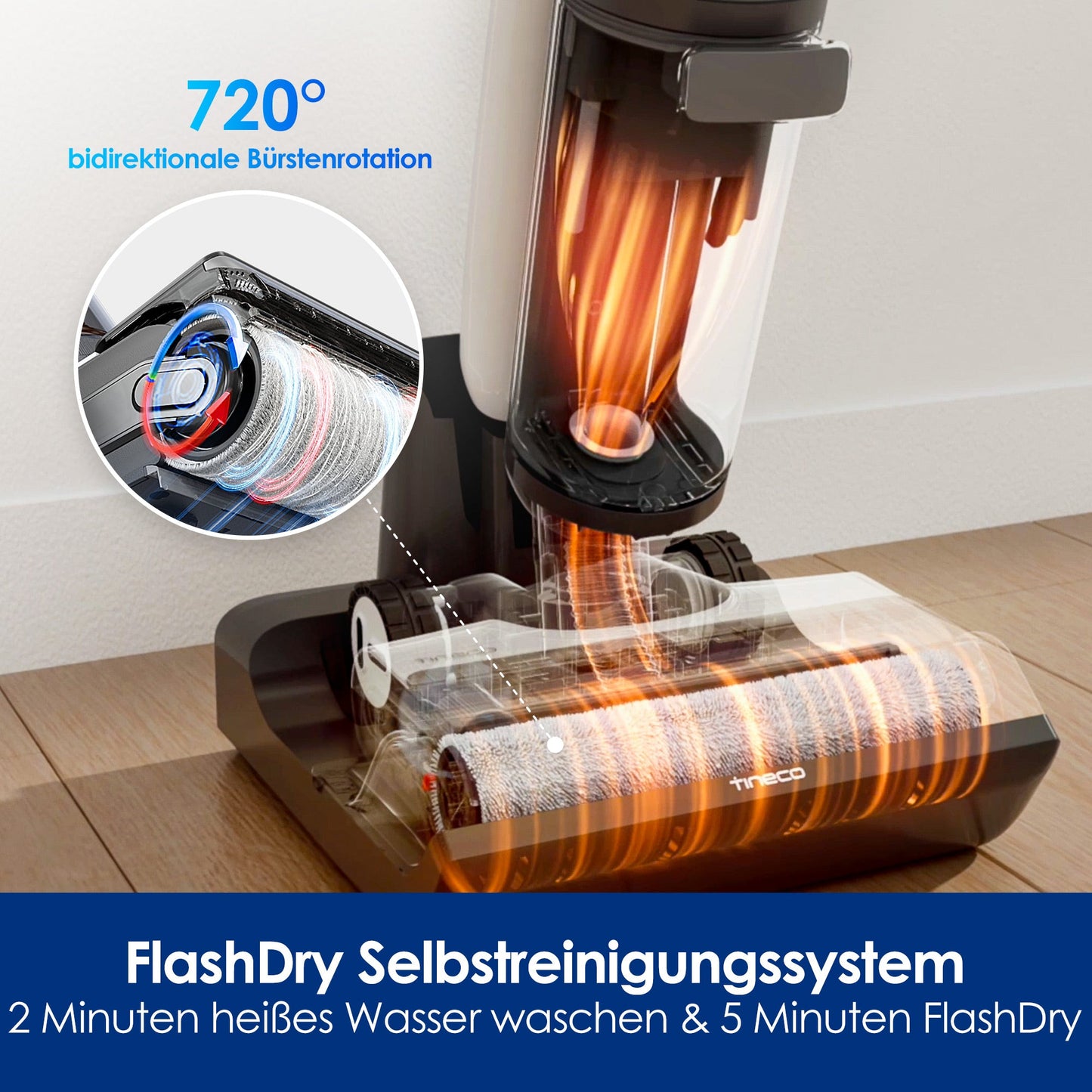 Tineco FLOOR ONE S7 FlashDry inteligentny odkurzacz do pracy na mokro i sucho
